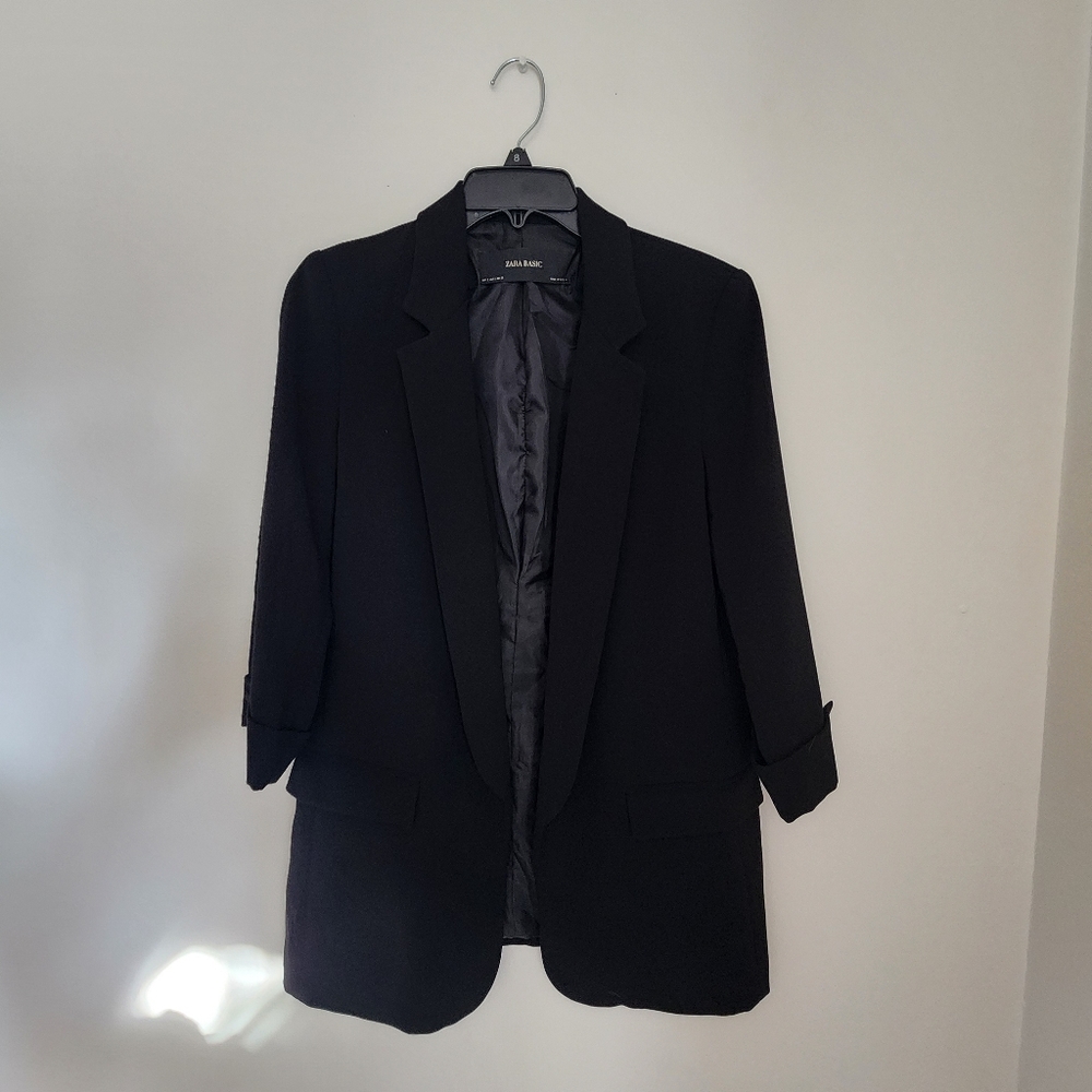 Zara pearl cuff blazer